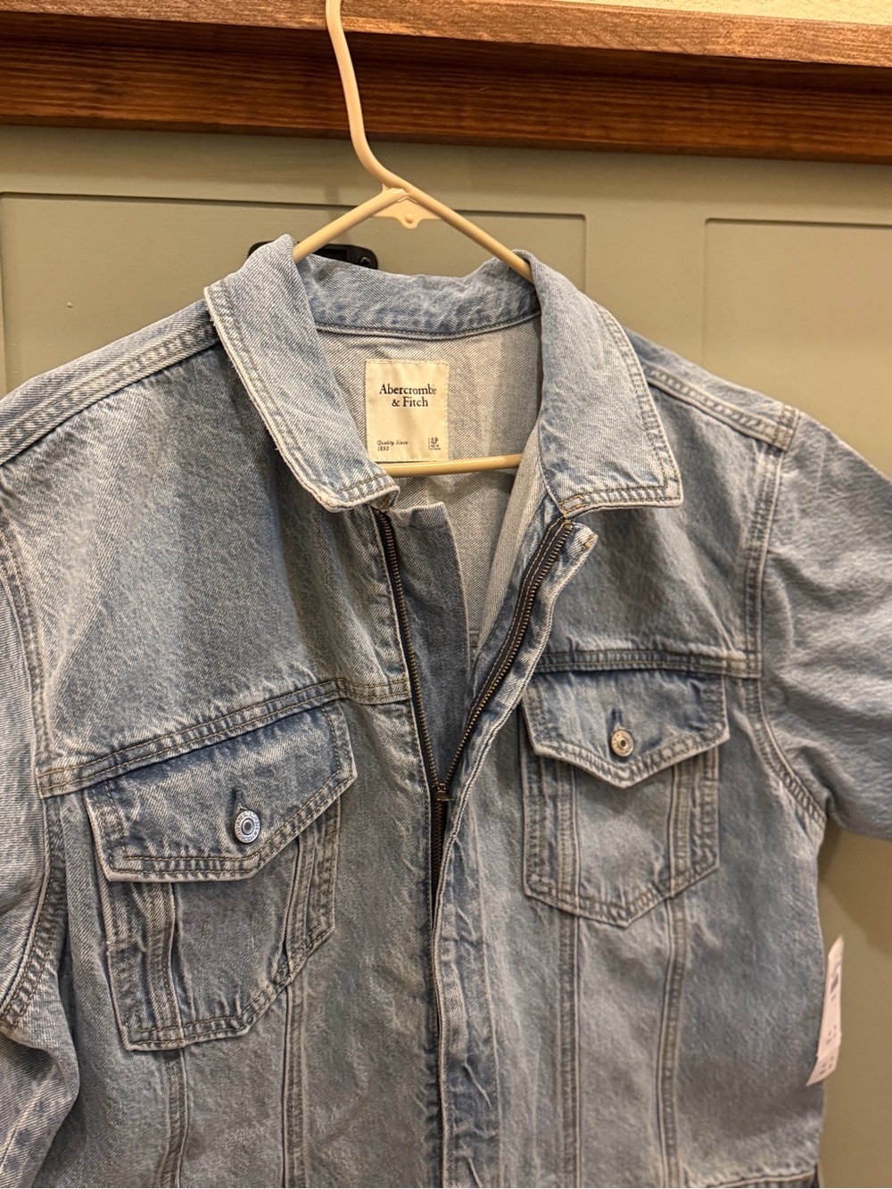 Abercrombie & Fitch Light Wash Denim Jumpsuit - Picture 2 of 7